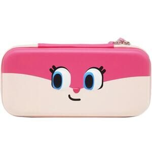Pink Carrying Case for Nintendo Switch 10 Game Slots Zippered Hard Shell Travel